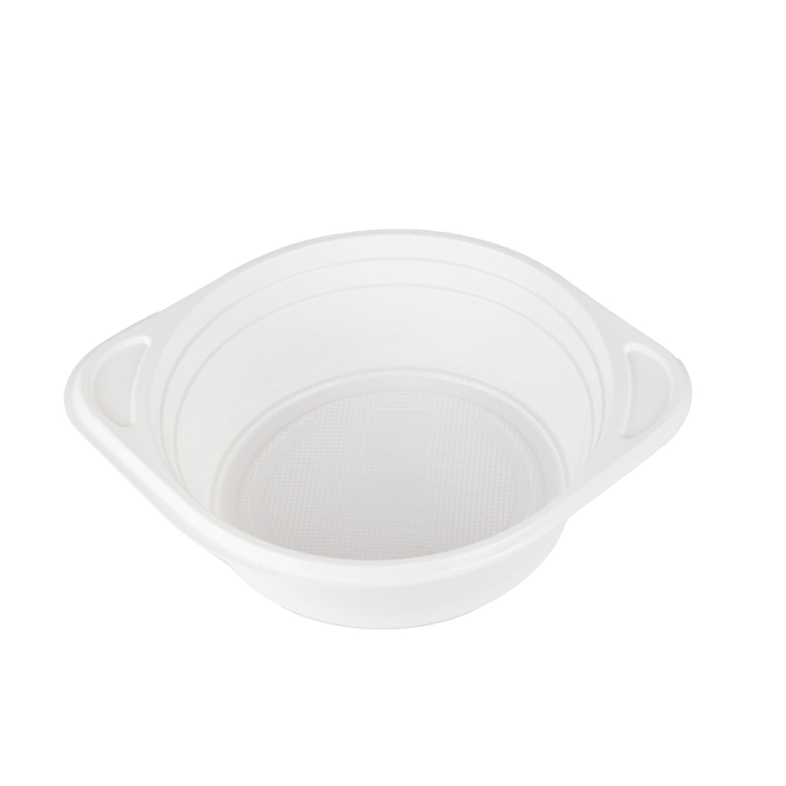 suppenterrine 500 cc. 150x200x45 mm PP Weiß rund mit Ohren